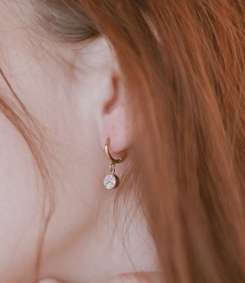 Boucles d'oreilles avec cristaux