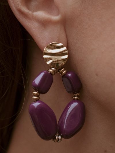 Boucles d'oreilles pendantes perles