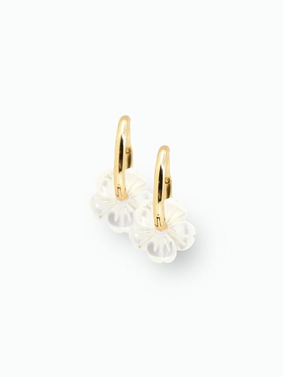 Boucles d'oreilles fleur en perles