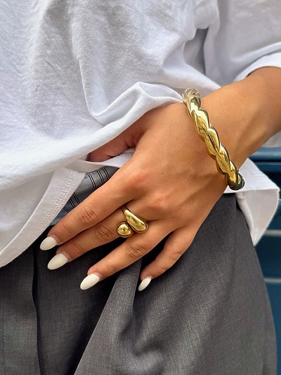Bracelet jonc torsadé