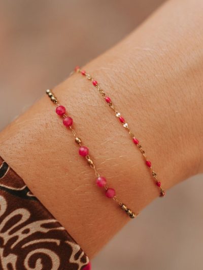 bracelet agate rose