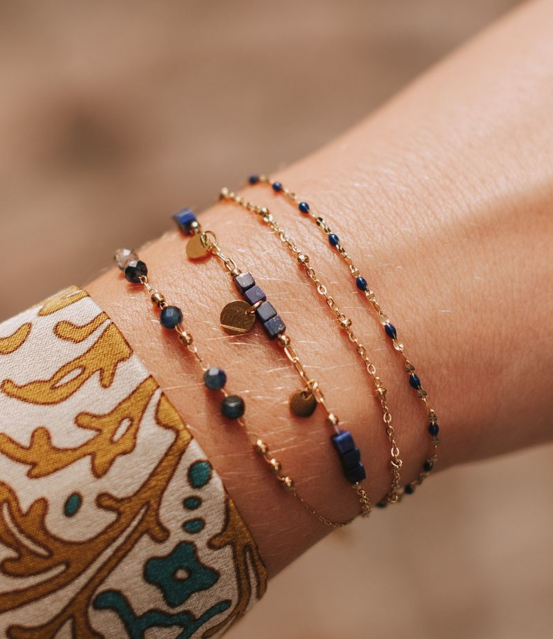 bracelet lapis lazuli femme