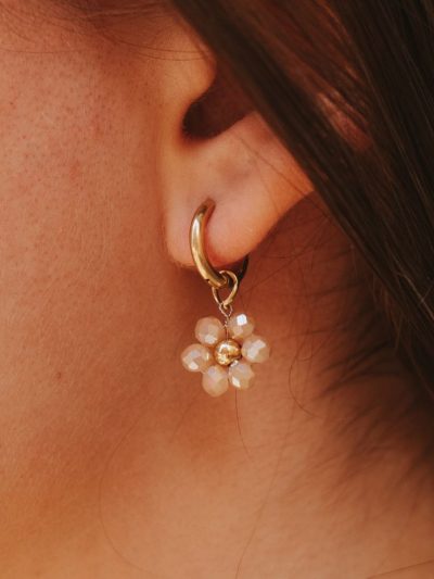 boucles d'oreilles fleur