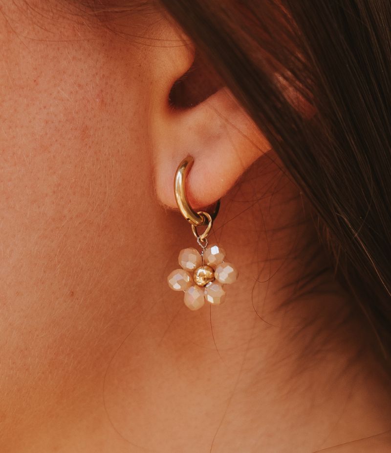 boucles d'oreilles fleur