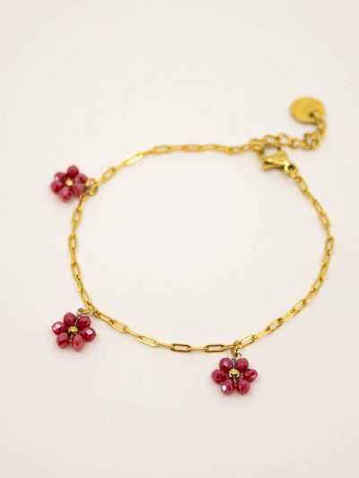 bracelet à fleurs