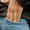 Bague cristal carré plaqué or