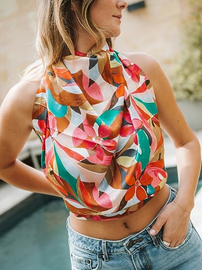 Foulard fleuri