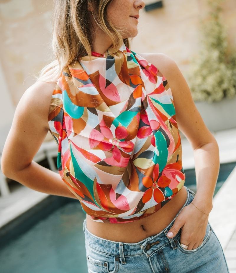 Foulard fleuri