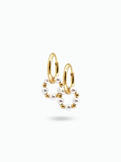 Boucles d'oreilles perles nacrées
