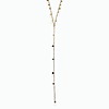 Collier pendentif cravate doré à pampilles