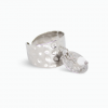 bague avec breloque acier inoxydable