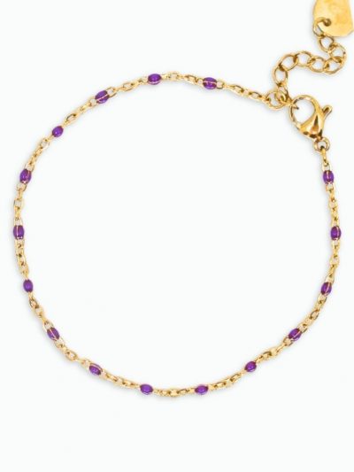 Bracelet perle de couleur prune