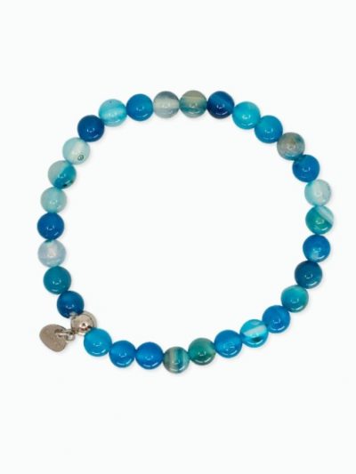 bracelet agate bleue