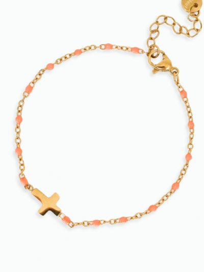 Bracelet croix or fin