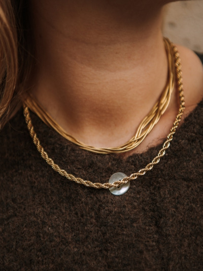 Collier maille corde