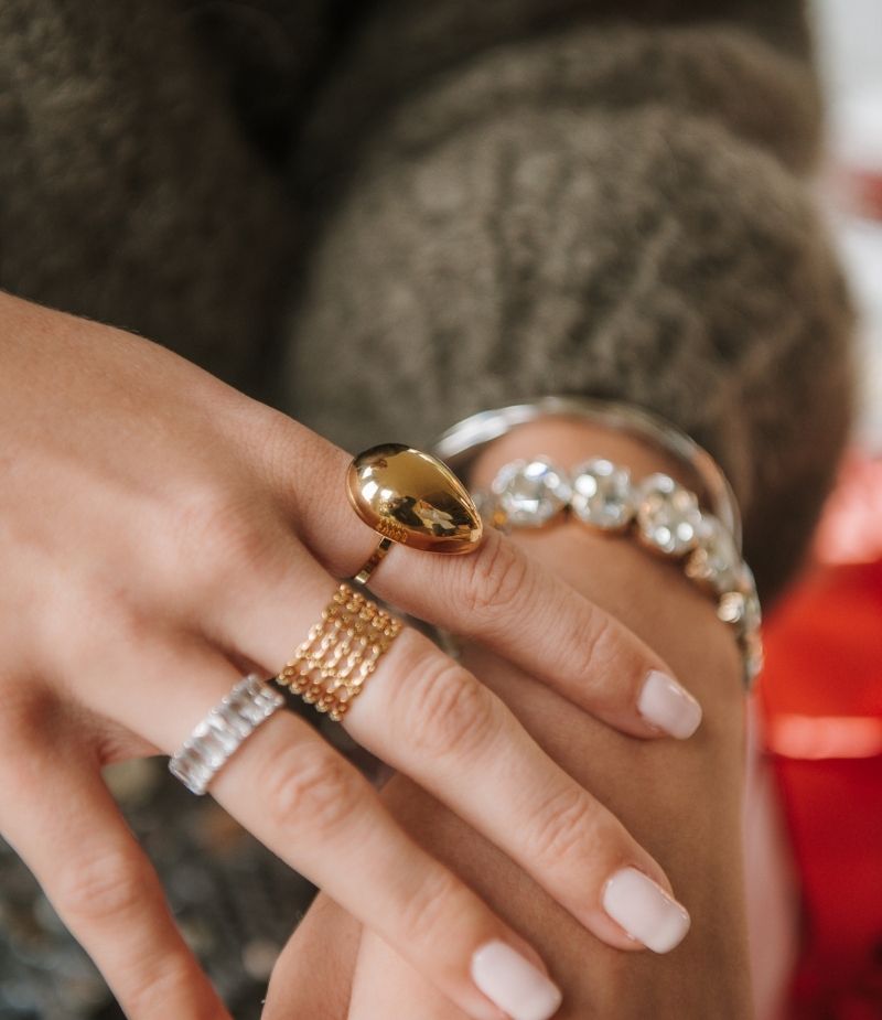 Bague goutte d'eau