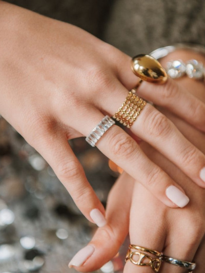 Bague strass femme