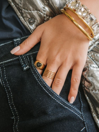 Bague chevalière pour femme