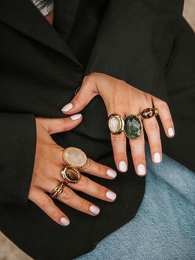Grosse bague femme avec pierre​