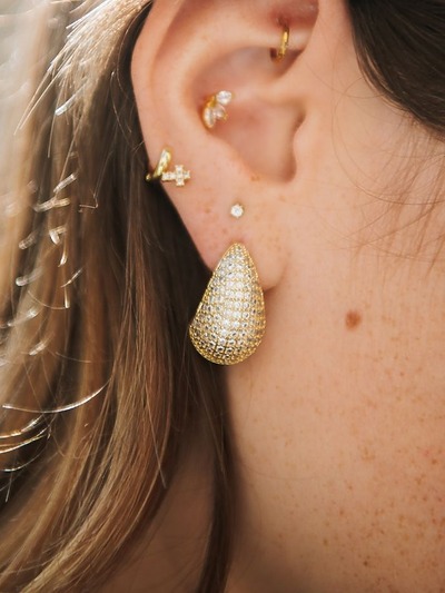 Boucles d'oreilles strass