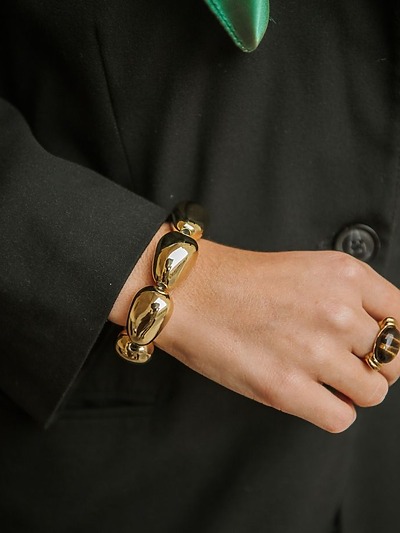 Bracelet épais femme​ doré