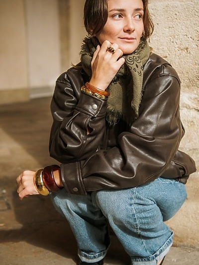 Bracelet épais femme​ doré