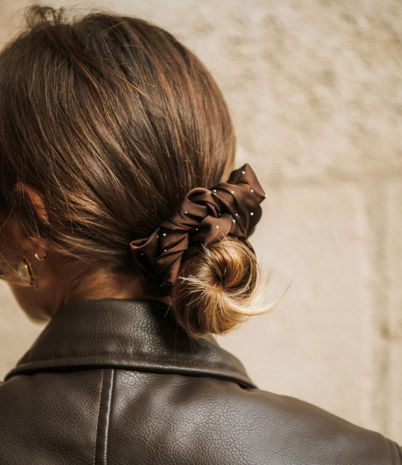 Élastique cheveux femme​​ marron