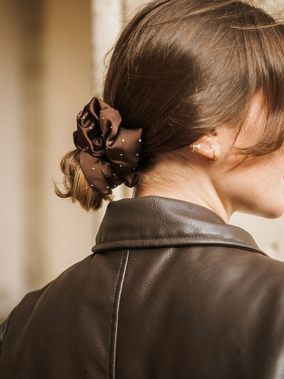 Élastique cheveux femme​​ marron