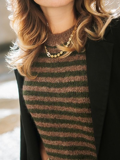 Collier maille grain de café​