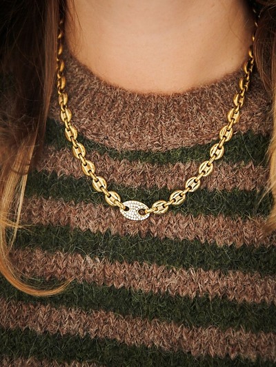 Collier maille grain de café​