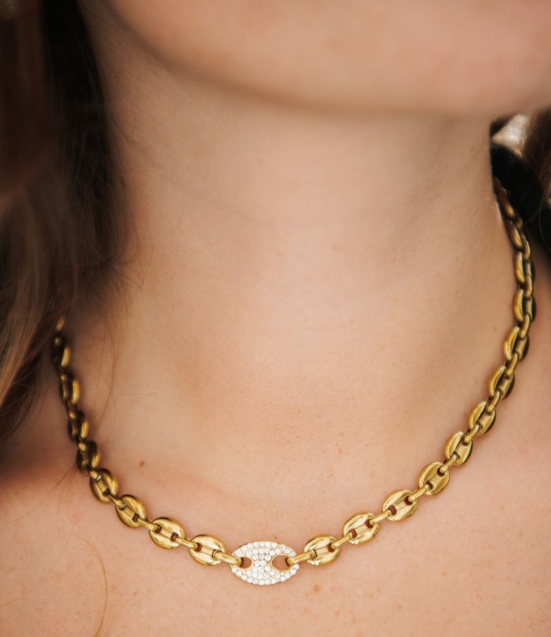 Collier maille grain de café​