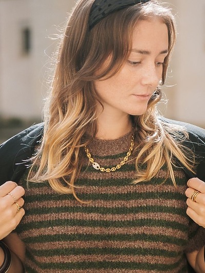 Collier maille grain de café​