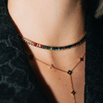 Collier cravate femme or fin