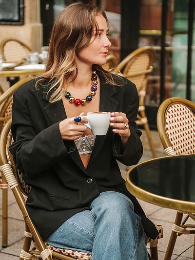 Collier femme en perles