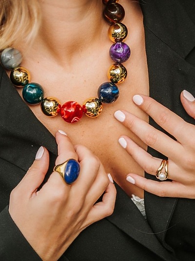 Collier femme en perles