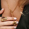 Collier acier doré