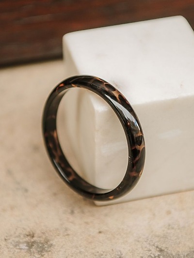 Bracelet femme jonc léopard
