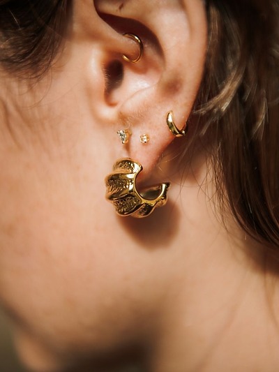 Boucles d'oreilles créoles épaisses