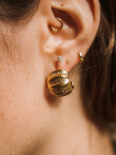 Boucles d'oreilles créoles épaisses