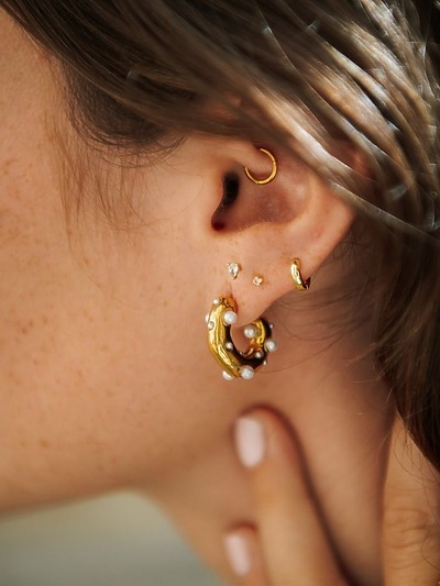 Boucles d'oreilles en nacre