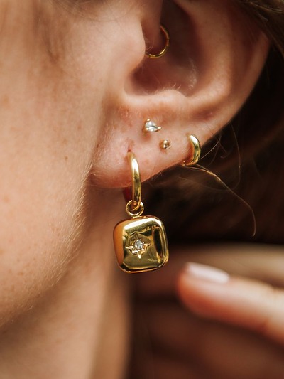 Mono boucle d'oreille acier inoxydable