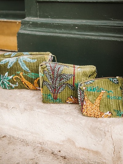Pochette velours cotele​