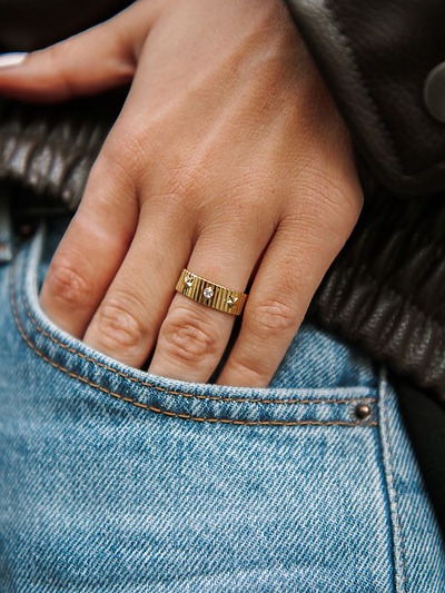 Bague Plaqué or et argent