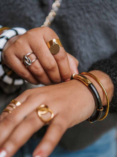 Bague bicolore