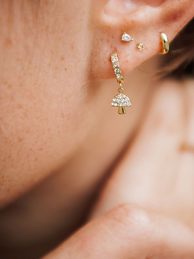 Boucles d'oreilles champignon