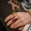 bague pierre rouge
