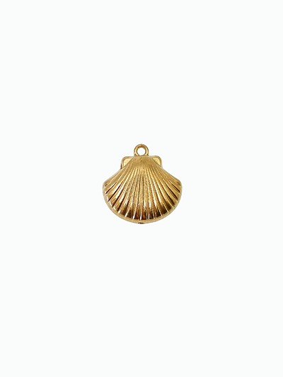 Pendentif coquille saint jacques or