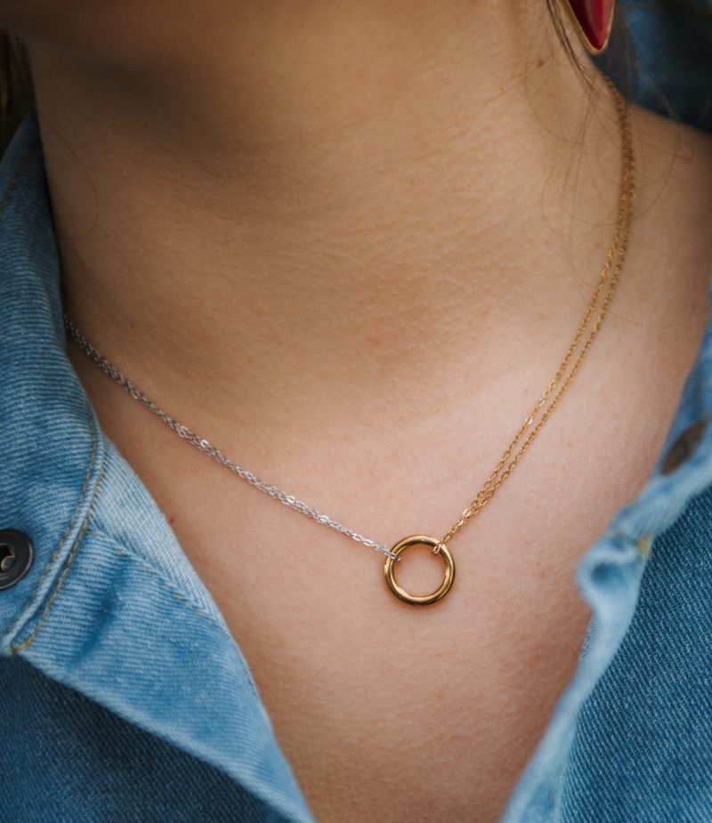 collier or et argent