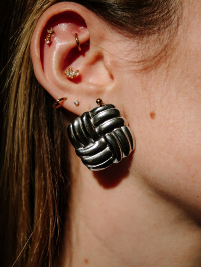 Boucles d'oreilles carrées