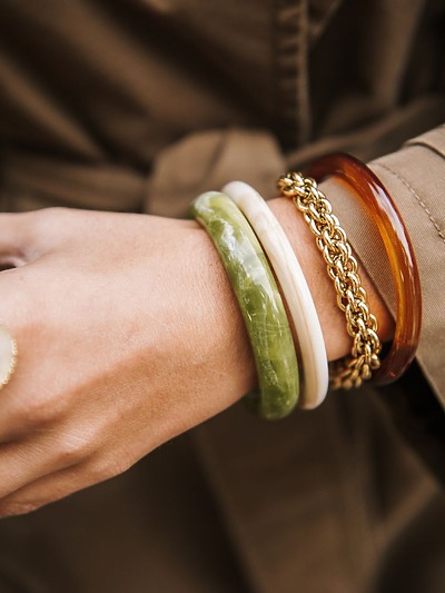 Bracelet maille américaine doré